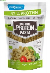 MAKARON SPAGHETTI Z ZIELONEJ SOI FETTUCCINE GLUTEN FREE MAXSPORT 200 g