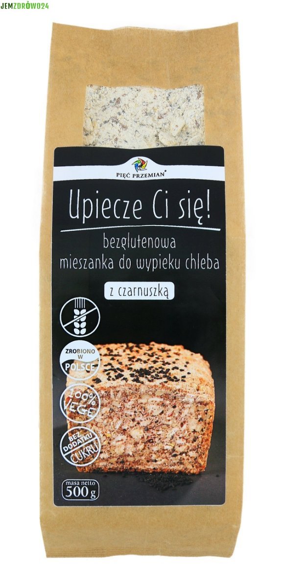 Mieszanka chleba bezglutenowego z czarnuszką Pięć Przemian 500 g
