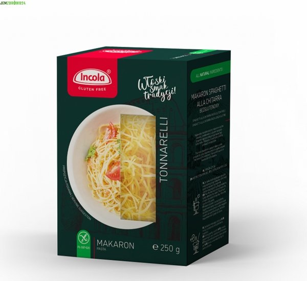 MAKARON WŁOSKI BEZGLUTENOWY NITKA TONNARELLI INCOLA 250 g