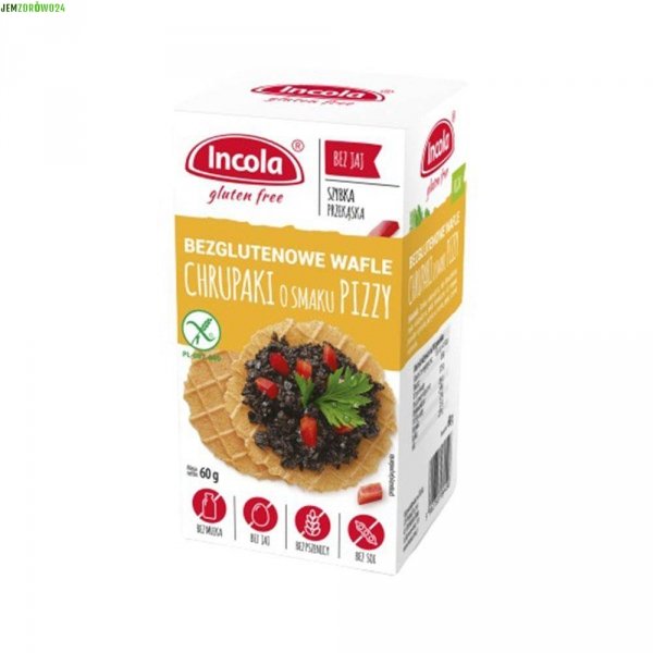 BEZGLUTENOWE WAFELKI CHRUPAKI O SMAKU PIZZY INCOLA 60 g