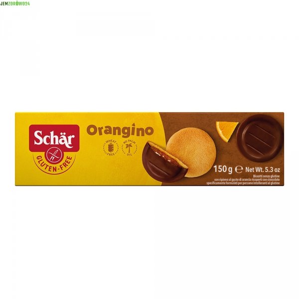 BISZKOPTY BEZGLUTENOWE Z GALARETKĄ ORANGINO JAK DELICJE SCHAR 150 g