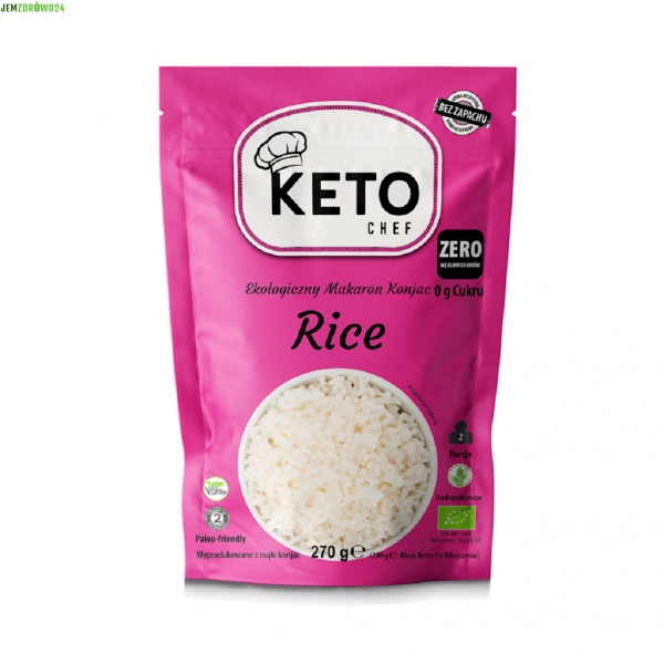 MAKARON KONJAC JAK RYŻ RICE BEZGLUTENOWY BETTER THAN FOODS KETO CHEF 270 / 200 g