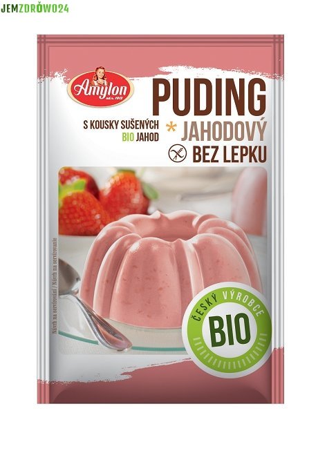 Budyń truskawkowy bezglutenowy bio Amylon 