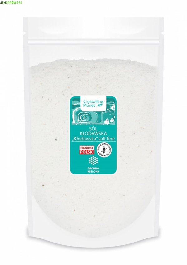 SÓL KŁODAWSKA BEZGLUTENOWA DROBNO MIELONA CRYSTALLINE PLANET 1 kg