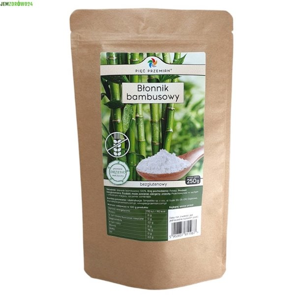 BEZGLUTENOWY BŁONNIK BAMBUSOWY PIĘĆ PRZEMIAN 250 g