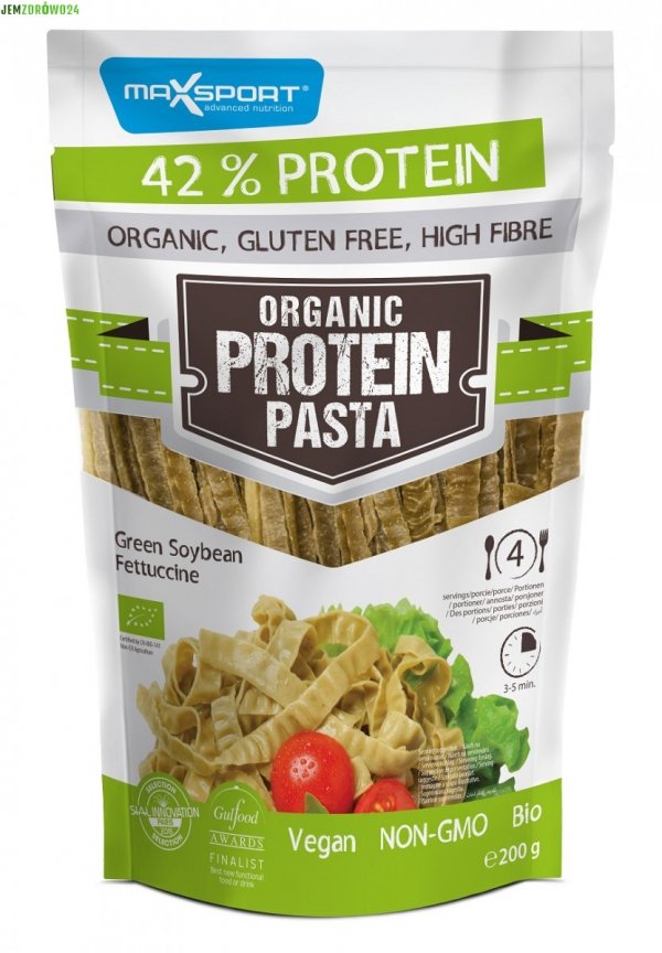 Makaron z zielonej soi fettuccine bezglutenowe Maxsport 200 g