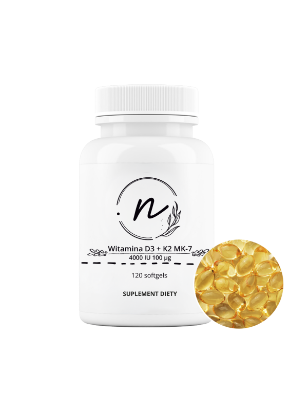 Witamina D3 + K2 4000 IU 100 mcg 120 kapsułek