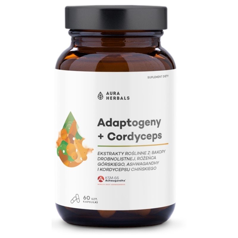 Adaptogeny + Cordyceps 60 kapsułek