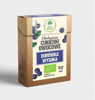 Cukierki Owocowe Borówka Wysoka  Eko 30g
