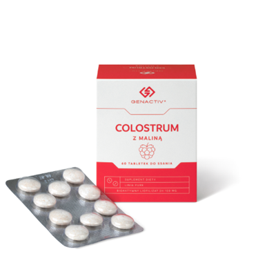 Colostrum z Maliną 60 tabletek do ssania