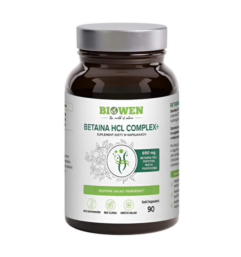 Betaina HCL + Pepsyna 90 kapsułek