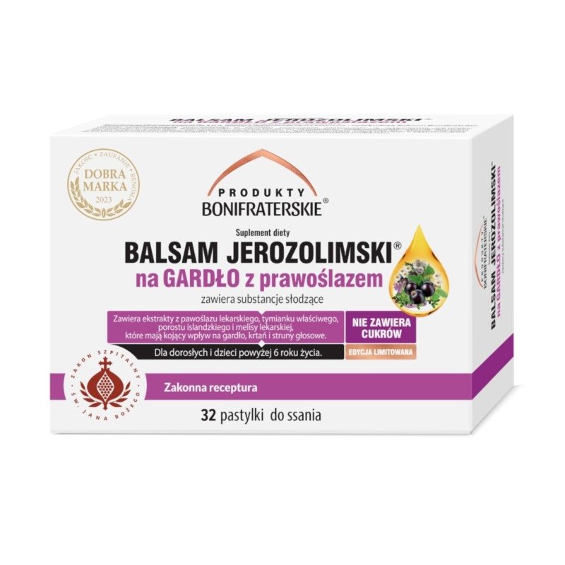 Balsam Jerozolimski na Gardło 32 pastylki
