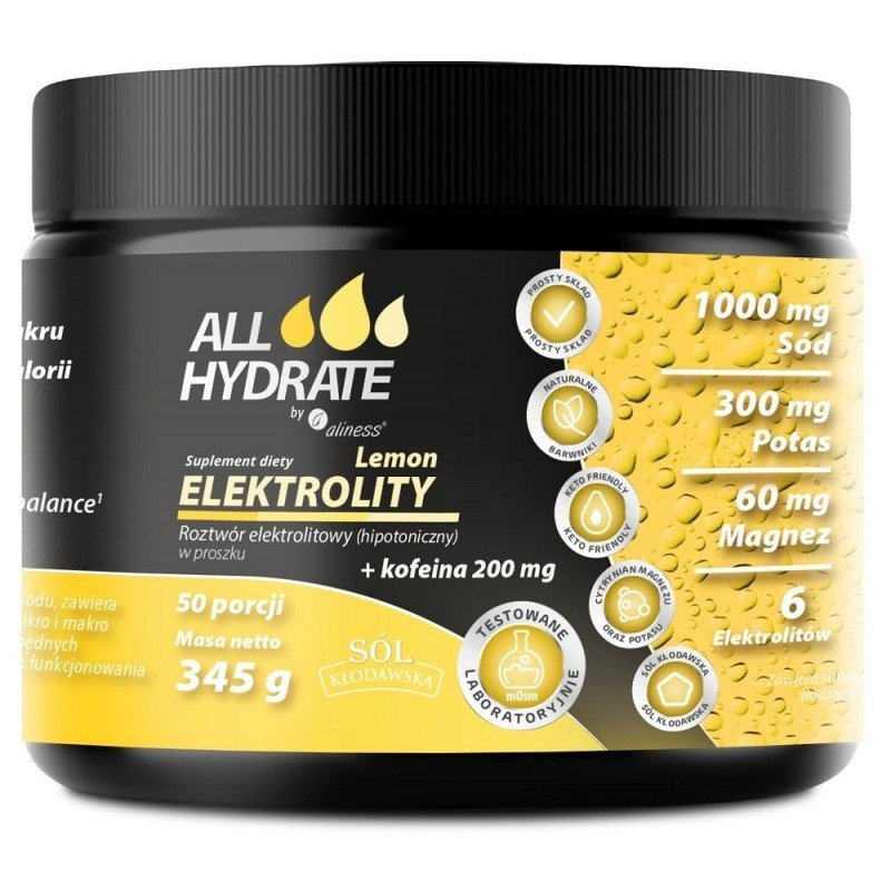 Elektrolity Cytryna + Kofeina 345g