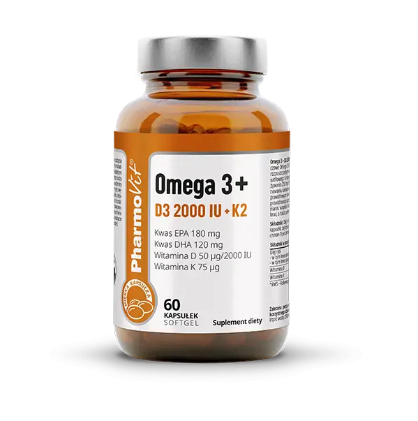 Omega 3 D3 2000+K2 60 kapsułek