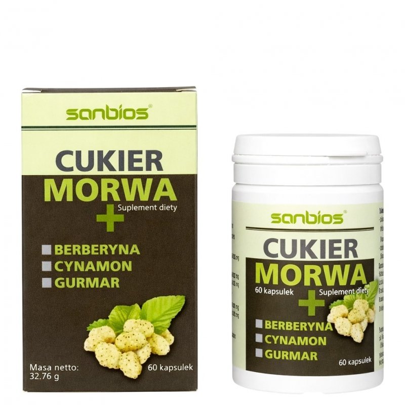 Cukier Morwa + Berberyna Cynamon  Gurmar 60 kapsułek