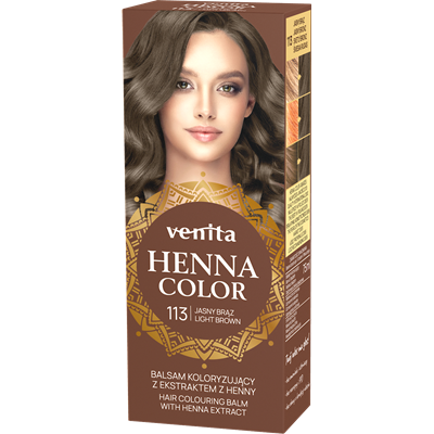 HENNA COLOR Balsam Koloryzujący 113 Jasny Brąz 75ml