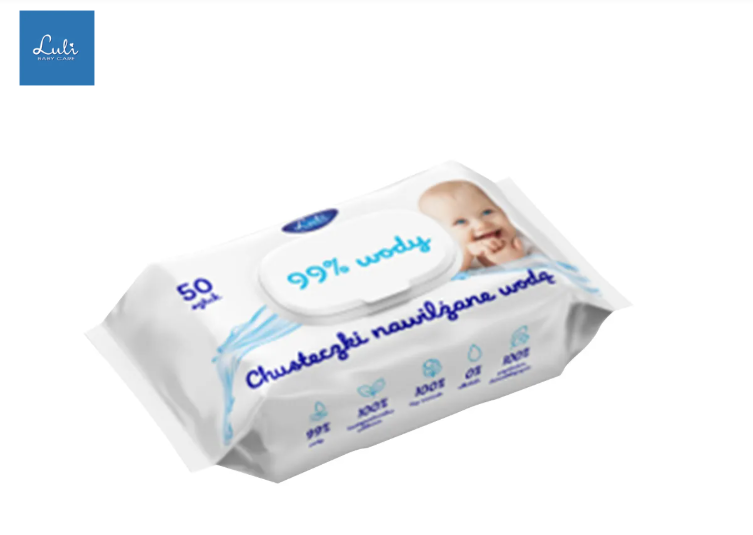 Chusteczki Nawilżane w 98% Wodą dla Dzieci 50 sztuk