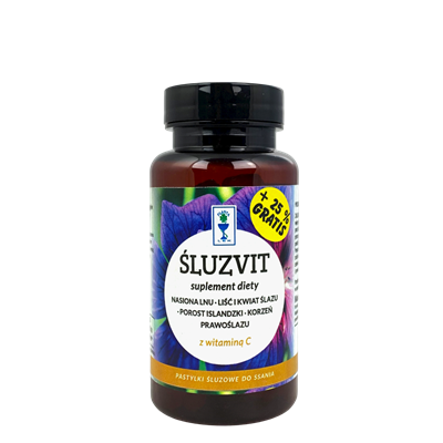 Pastylki Śluzvit bez Cukru 80g + 25% Gratis
