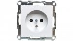Merten System M Gniazdo pojedyncze z/u 16A IP20 z przesłonami białe MTN2600-0325