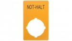 Tabliczka opisowa żółta prostokąt 50x33mm NOT-HALT M22-XZK1-D99 121089