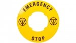Szyld opisowy fi 60mm EMERGENCY/STOP LPXAU115