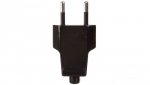 Wtyczka płaska 10A b/u 250V czarna WT-1001 (ZN-11 2,5A)
