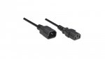 Przedłużacz kabel Zasilający Iec320 C14 Na C13 10A 1M Czarny ICOC 03-NC-01