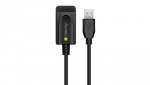 Kabel Przedłużacz Aktywny USB 2.0 A-A M/F 5m Czarny