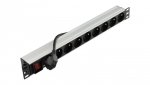 Listwa zasilająca RACK 19 cali 1U 9 gniazd z wyłącznikiem NEKU /1,8m/
