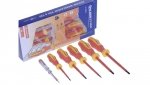 WKRĘTAKI IZOLOWANE DLA ELEKTRYKA -1000V - 6 SZTUK / E38013 -ZESTAW WKRĘTAKÓW 6 SZTUK - 1KV