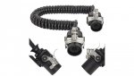 Przewód spiralny QLY-s kabel do naczepy zakończony wtykami 7-pin do systemu EBS / ABS 24V 4m