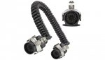 Przewód spiralny QLY-s kabel do naczepy zakończony metalowymi wtykami 7-pin typu N 24V 4m
