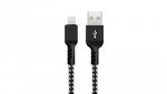 Kabel do iPhone Maclean, do iPhone, Wspierający Fast Charge 2.4A, Przesył danych, 5V/2.4A, Czarny, Dł.2m, MCE481