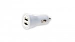 Samochodowa Ładowarka 2X USB 5V 1A/2.1A Biała IUSB2-CAR2-2A2P