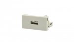 Gniazdo USB 2.0 moduł 1M 22,5x45 biały Mediabox