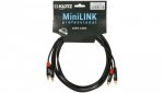 KLOTZ Kabel Audio 2x RCA Cinch (wtyk) / 2x RCA Cinch (wtyk) 3m