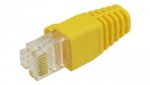 Gumowa osłonka wtyku RJ45 żółta WORECZEK 100szt.