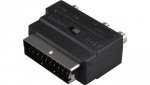 Przejście Adapter EURO SCART (wtyk 21-pin) / 3x RCA Cinch (gniazdo) + S-Video (gniazdo)