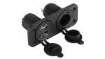 Gniazdo do zapalniczki samochodowej 12V/24V + ładowarka samochodowa 2x USB 5V / 2,1A + 1A do montażu
