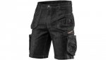 Krótkie spodenki robocze DENIM jeansowe czarne rozmiar M/50 NEO 81-273-M