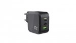 Ładowarka sieciowa Green Cell GC PowerGaN 65W (2x USB-C Power Delivery, 1x USB-A kompatybilne z Quick Charge 3.0)