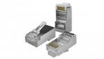 Qoltec Wtyk przelotowy złącze RJ45 CAT5e FTP Pass Through Pozłacane styki 10 sztuk