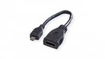 VALUE Kabel HDMI High Speed z Ethernetem, HDMI F - Micro HDMI M, 0,15 m