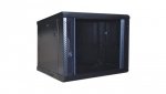 Szafa wisząca RACK 19 6U 600mm drzwi metal-szkło czarna GT zdejmowane boki Seria AB