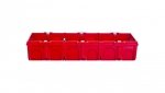 Puszka do betonu 71mm 213x 40mm czerwony Batibox 080143