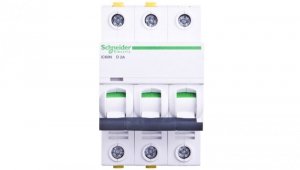 Wyłącznik nadprądowy 3P D 2A 6kA AC iC60N-D2-3 A9F05302
