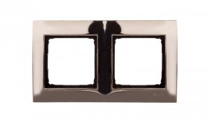 Simon 54 Premium Ramka podwójna metalowa złoto DR2/66