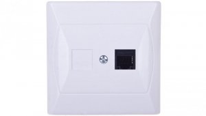 AKCENT Gniazdo komputerowe pojedyncze RJ45 kat.5e MMC białe GPK-1A/K/00