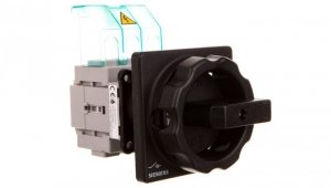 Rozłącznik główny 3P 32A 11.5kW AC23A 400V montaż tablicowy pokrętło czarne otwór centralny 22.5 mm 3LD2254-0TK51
