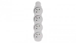 Gniazdo /rozgałęźnik/ do przedłużacza 4-gniazda z/u białe P0400N